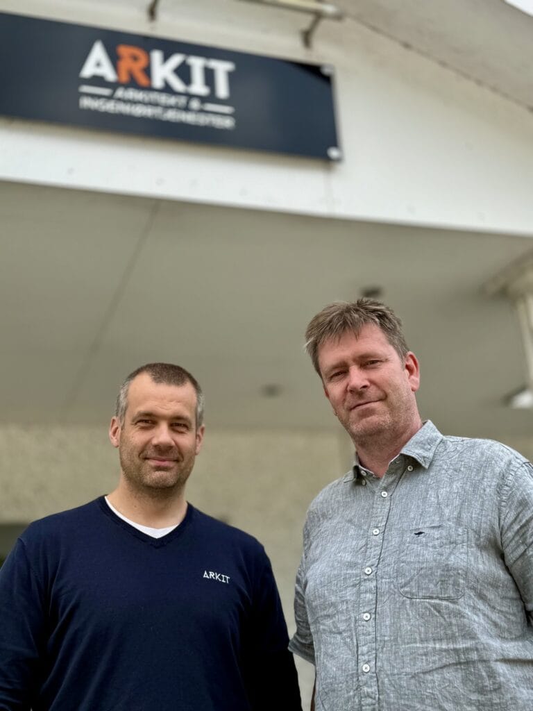 Magne Skoland fra Arkit og Svein Zwygart fra Flyd